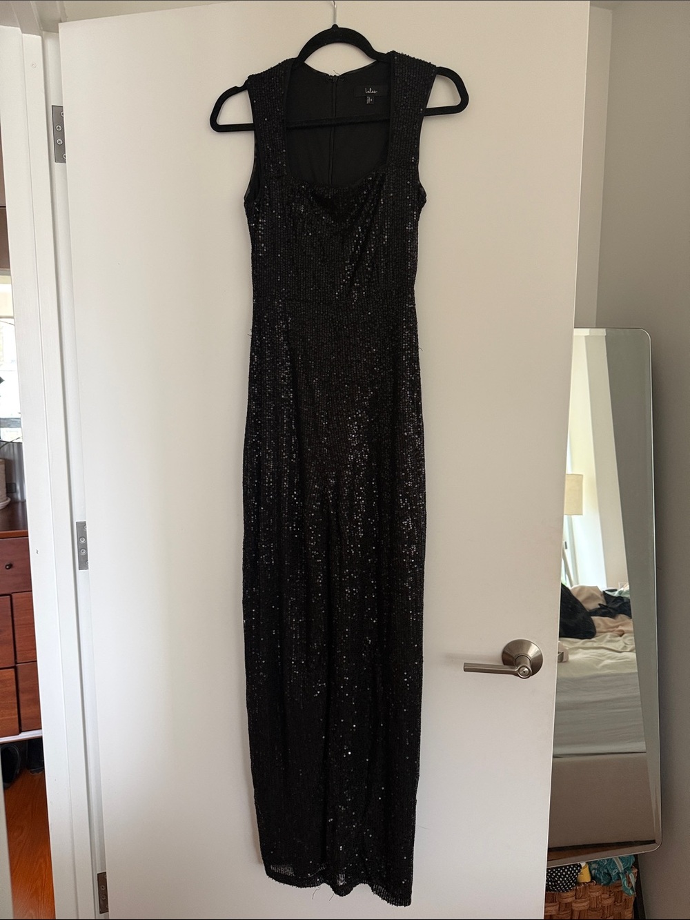 Lulu's Black Sequin Sleeveless Jumpsuit